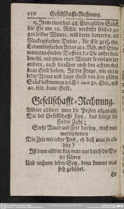 Gesellschafft-Rechnung