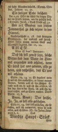 Das Vierdte Haupt-Stück Vom Sacrament der heiligen Tauffe.
