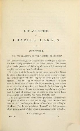 The life and letters of Charles Darwin : including an autobiographical chapter ; in three volumes, II