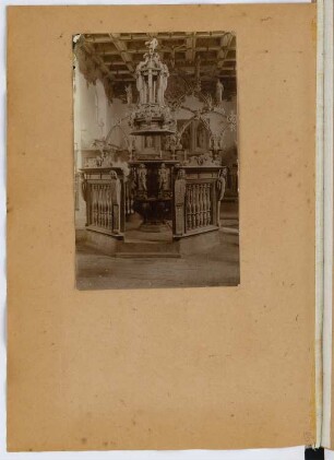 Kirche, Osterwohle: Ansicht Taufbecken (aus: Skizzen- und Fotoalbum 29)