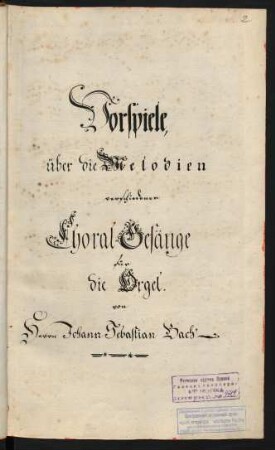 21 Choralbearbeitungen; org; BWV 645-650, 651-664, 667