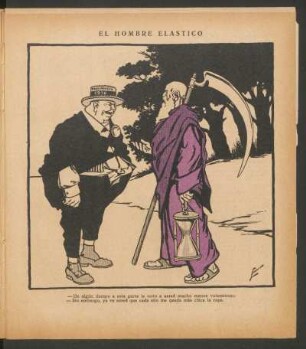 El hombre elástico - [Caricatura]