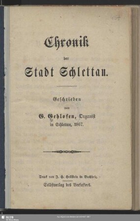 Chronik der Stadt Schlettau