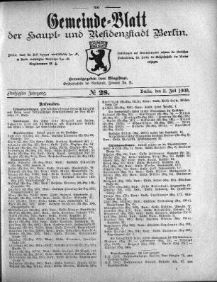 1909,28: No. 28, 11. Juli 1909