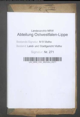 Erblasser: Wehmeyer, Anne Marie Catharine: