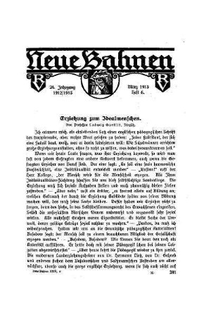 Erziehung zum Idealmenschen