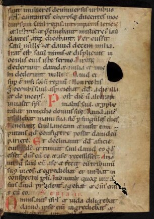 Fragment 1: Lectionarum officii (13. Jh., 2. Hälfte, siehe auch hinten)