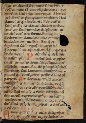 Fragment 1: Lectionarum officii (13. Jh., 2. Hälfte, siehe auch hinten)