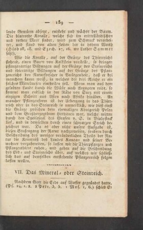 VII. Das Mineral- oder Steinreich.