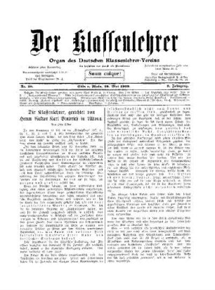 Die Klassenlehrer, gerichtet von Herrn Rektor Karl Bindrich in Altona