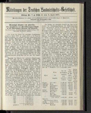 Beilage Nr. 9 zu Stück 14 vom 6. April 1907.
