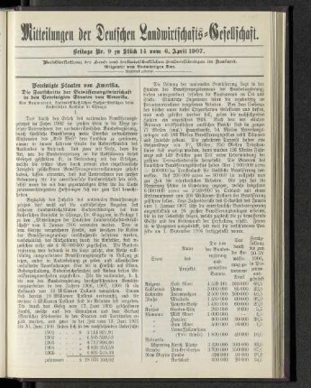 Beilage Nr. 9 zu Stück 14 vom 6. April 1907.
