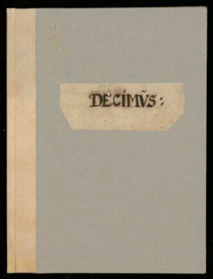 Geistliche Vokalmusik, Instrumentalmusik. Decimus : 17. Jh.