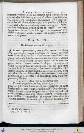 Caput III. De idearum natura et origine.