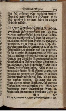 III. Otto Christoph Teuffel, Freyherr