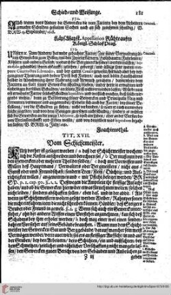 Titul XVII. Vom Schichtmeister.
