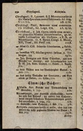 230-243, Chymische Bücher: