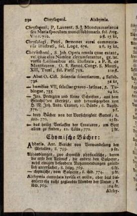 230-243, Chymische Bücher: