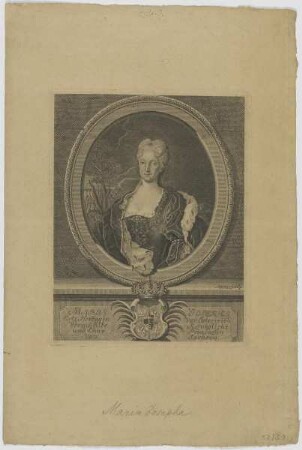 Bildnis der Maria Josepha, ErtzHerzogin von Österreich, vermählte königliche und Chur-Princessin von Sachsen