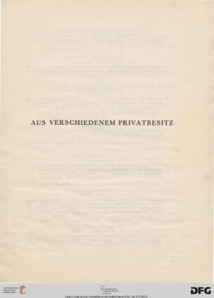 Aus verschiedenem Privatbesitz (Nr. 80-142)