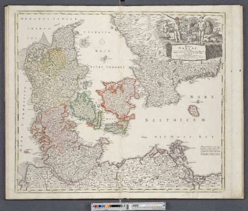 Regni Daniae in quo sunt Ducatus Holsatia Et Slesvicum Insulae Danicae, Provinciae Iutia, Scania Blekingia etc. Nova Tabula