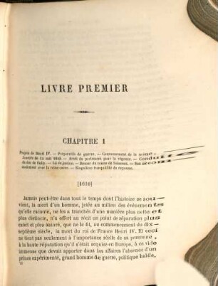 Histoire de France sous Louis XIII et sous le ministère du cardinal Mazarin : 1610 - 1661 ; cet ouvrage a obtenu del'Académie Française le second dex prix Gobert, I