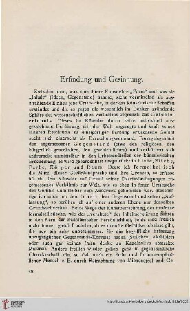 Erfindung und Gesinnung