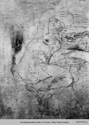 Wandzeichnungen an der Südwand: Figurenstudien : Weibliche Figur