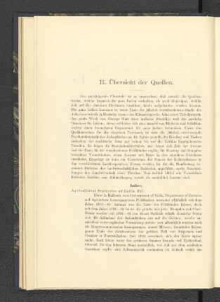 II. Übersicht der Quellen.