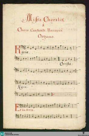 Masses - Don Mus.Ms. 2878 : Coro, vlne, org; D