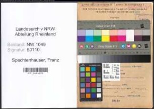 Entnazifizierung Franz Spechtenhauser , geb. 18.08.1920 (Kraftfahrer)