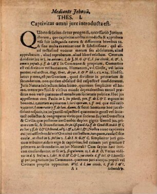Diss. iur. de captivitate, quae in bello est