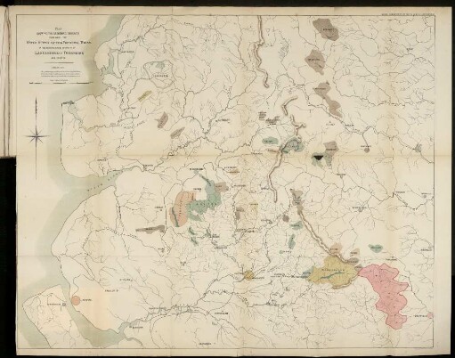 Appendix BO. Plan Shewing the Gathering Ground from which the Water Supply of the Principal Towns in the Manufaturing Districts of Lancashire and Yorkshire are Derived.