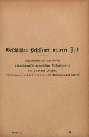 Geschichten Besessener neuerer Zeit