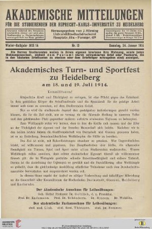 Nr. 13 (24. Januar 1914)