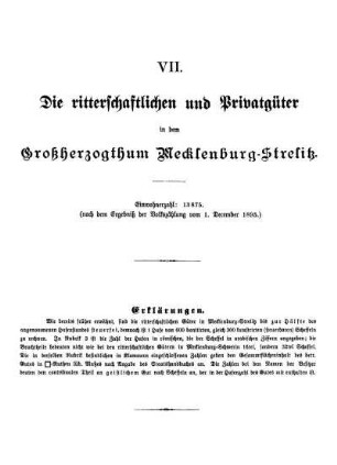 7. Die ritterschaftlichen und Privatgüter