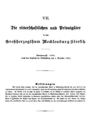 7. Die ritterschaftlichen und Privatgüter