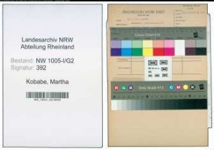 Entnazifizierung Martha Kobabe , geb. 13.08.1898 (Telefonistin)