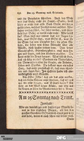 Am 25. Sonntag nach Trinitatis