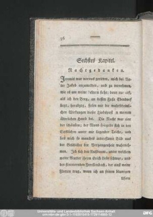 Sechstes Kapitel. Nachtgedanken.