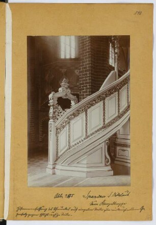 St. Nicolai, Berlin-Spandau: Ansicht Kanzel (aus: Skizzen- und Fotoalbum 28)