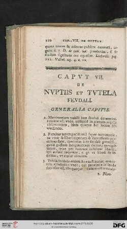 Caput VII: De nuptiis et tutela feudali