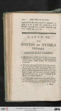Caput VII: De nuptiis et tutela feudali
