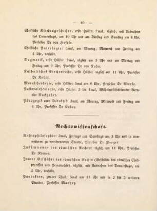 10-11, Rechtswissenschaft