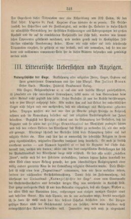 318-323 Litterarische Uebersichten und Anzeigen