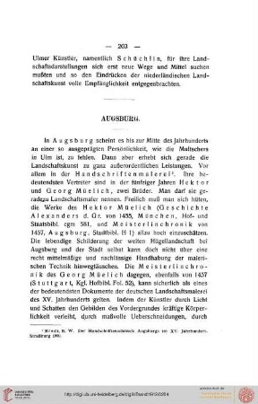 Dritter Teil: Der Sieg des neuen Sehens (1430-1460), Augsburg