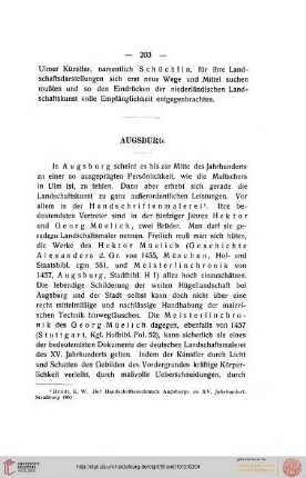 Dritter Teil: Der Sieg des neuen Sehens (1430-1460), Augsburg