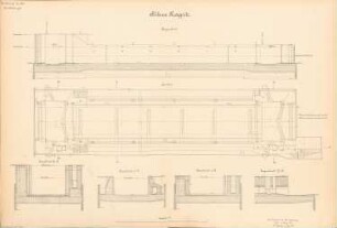 Kanalisierung der Oder Schleuse, Krappitz: Grundriss, Schnitte 1:100
