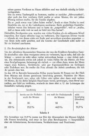 2. Die Berufstätigkeit der Mütter