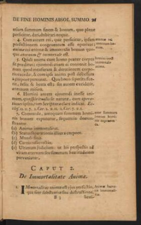 Caput 2. De Immortalitate Animae.